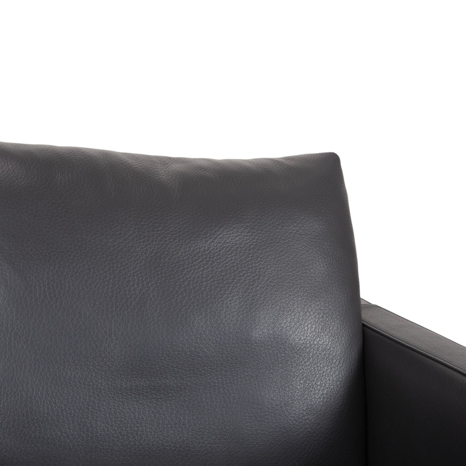 Fauteuil Natuzzi Relevé en cuir noir anthracite photo for sale