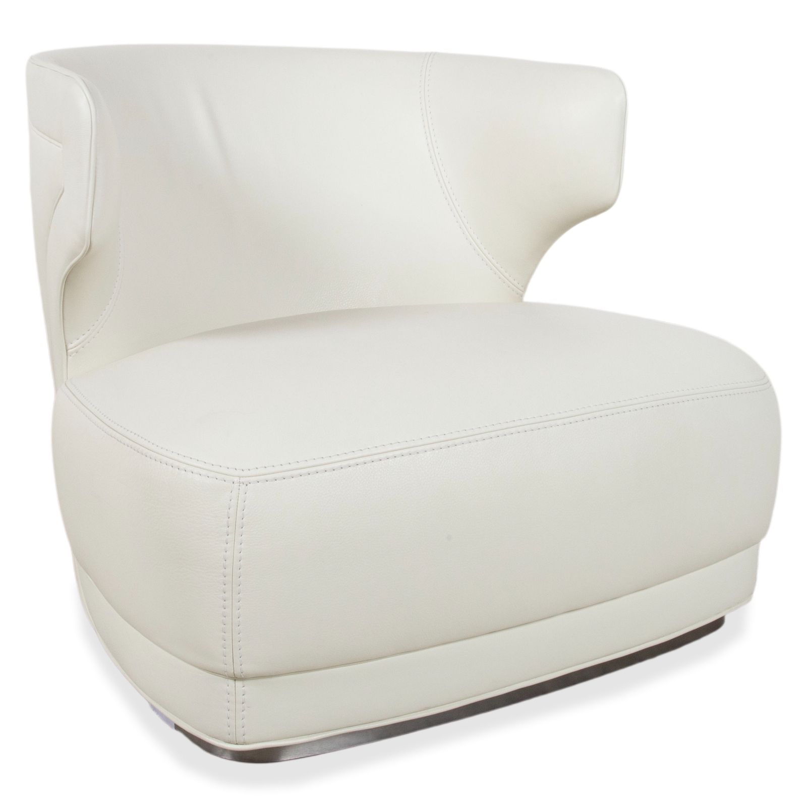 Baxter Etienne Leather Armchair Cream White