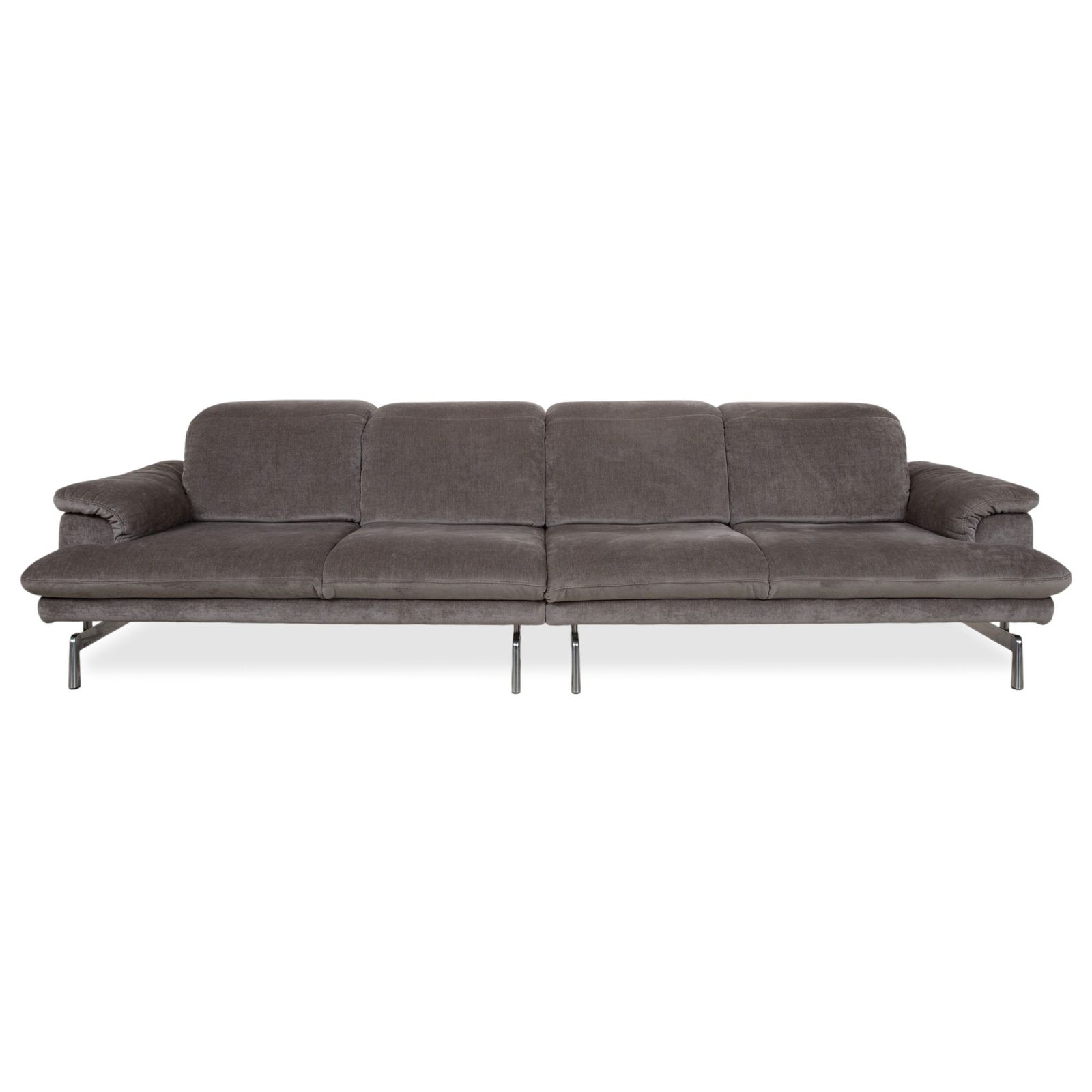 Canapé Joop 8153 en tissu gris 4 places à fonctions manuelles