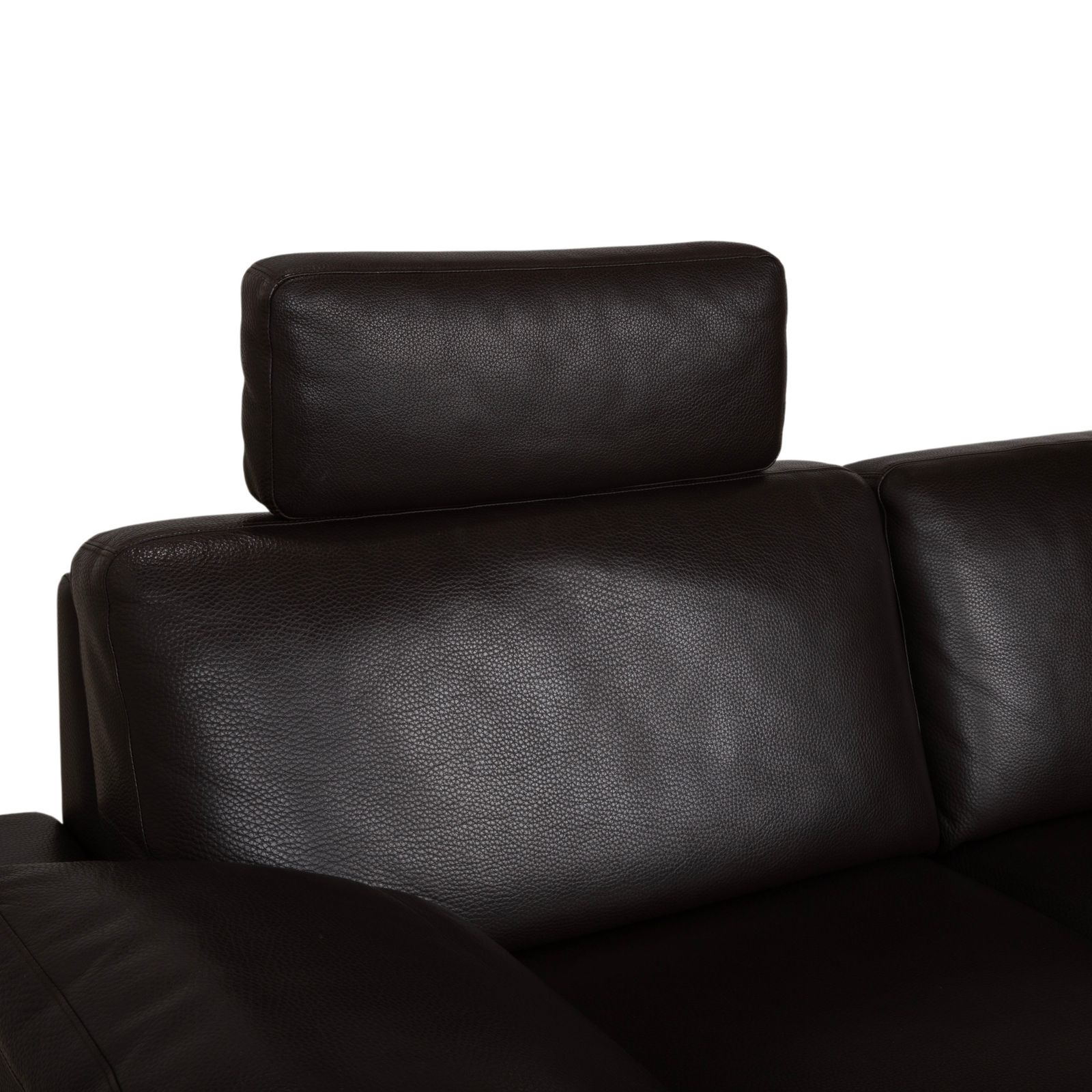 photo for sale Brühl Alba Three Seater Leather Sofa, Brown, Including Headrest And Chrome Feet, Thick Leather