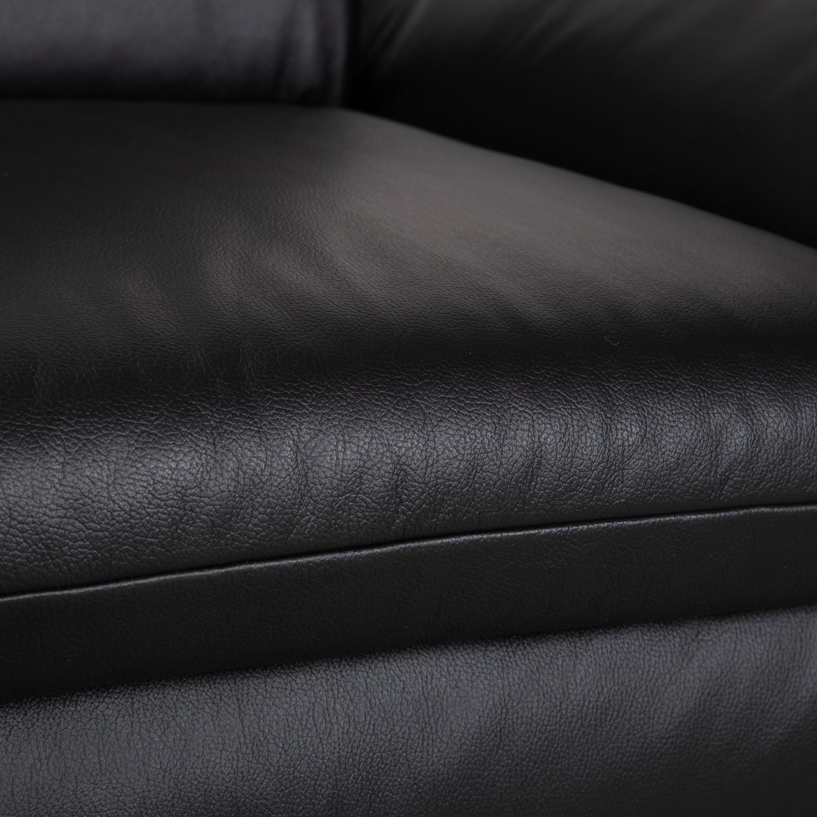 Fauteuil Koinor Rossini en cuir noir, fonction manuelle photo buy