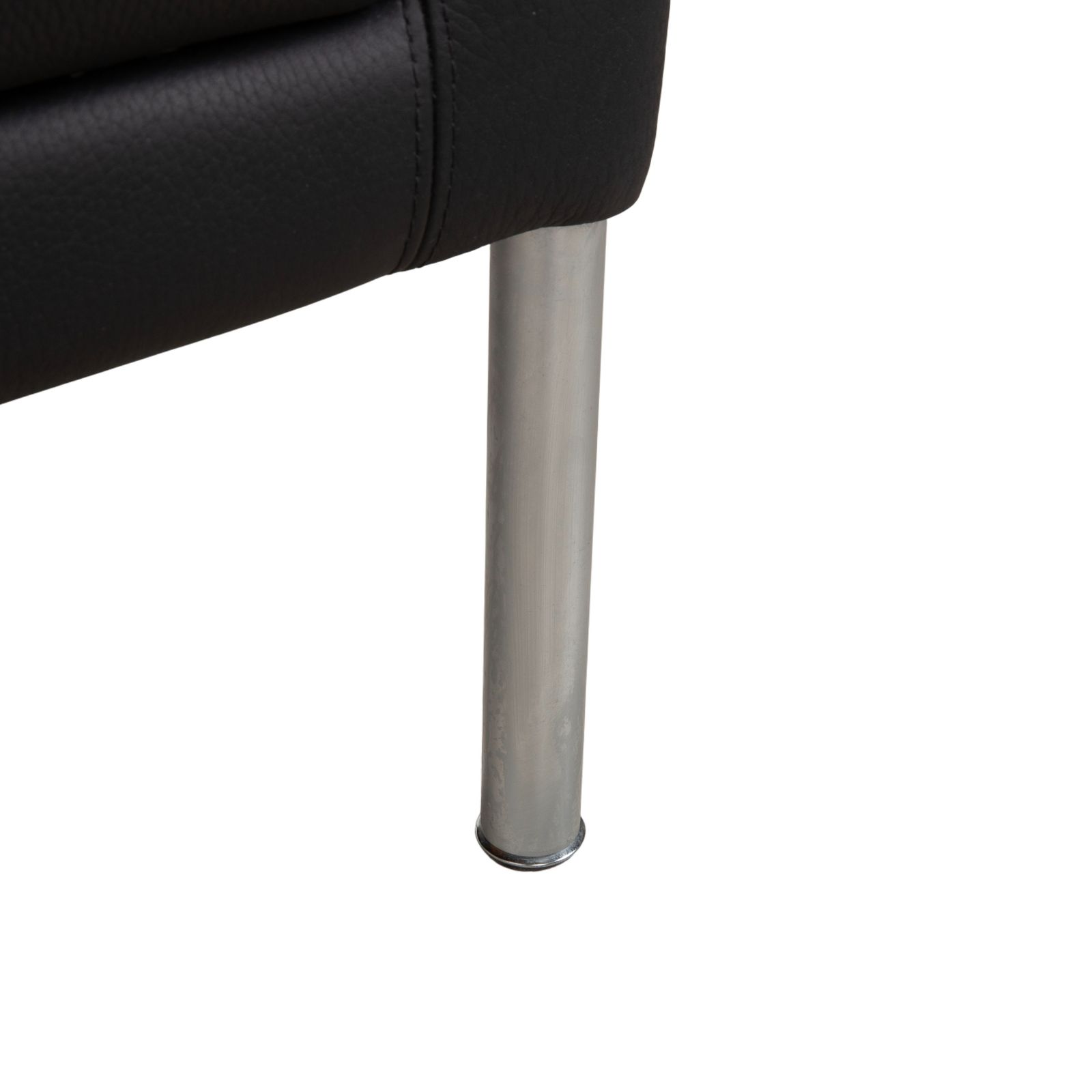 Walter Knoll Jason fauteuil – zwart nappaleer, metalen frame photo for sale