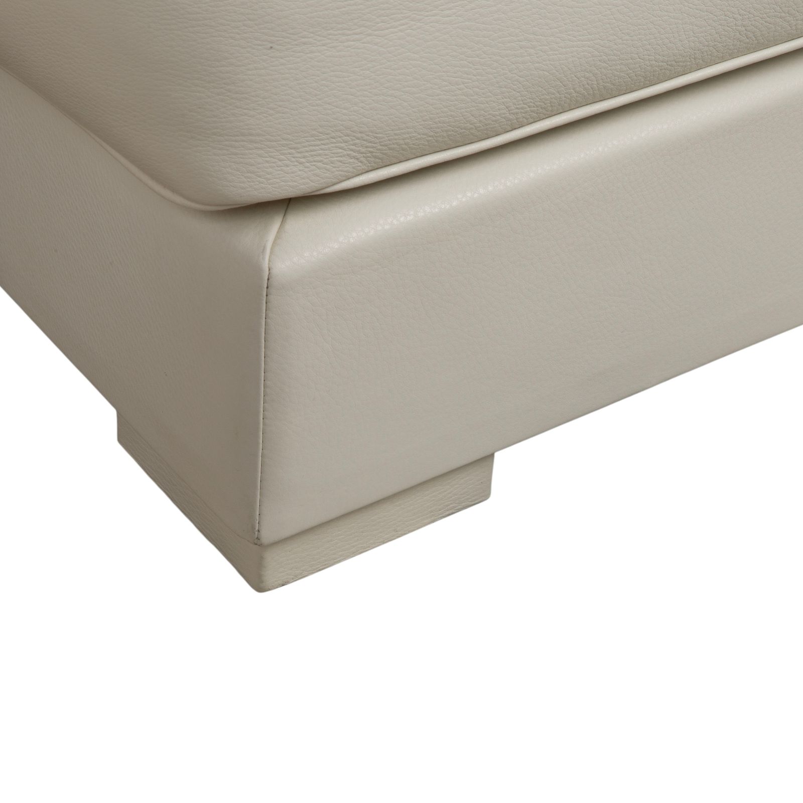 Tabouret Baxter en cuir blanc crème photo for sale