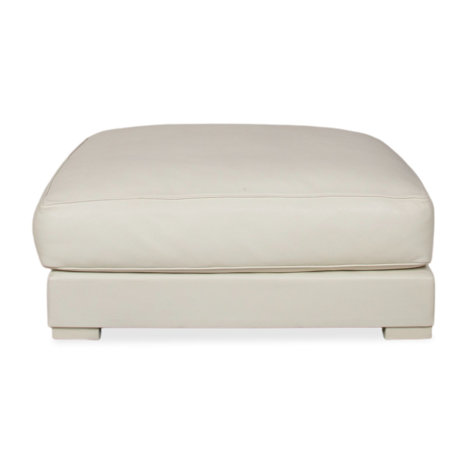Tabouret Baxter en cuir blanc crème photo buy