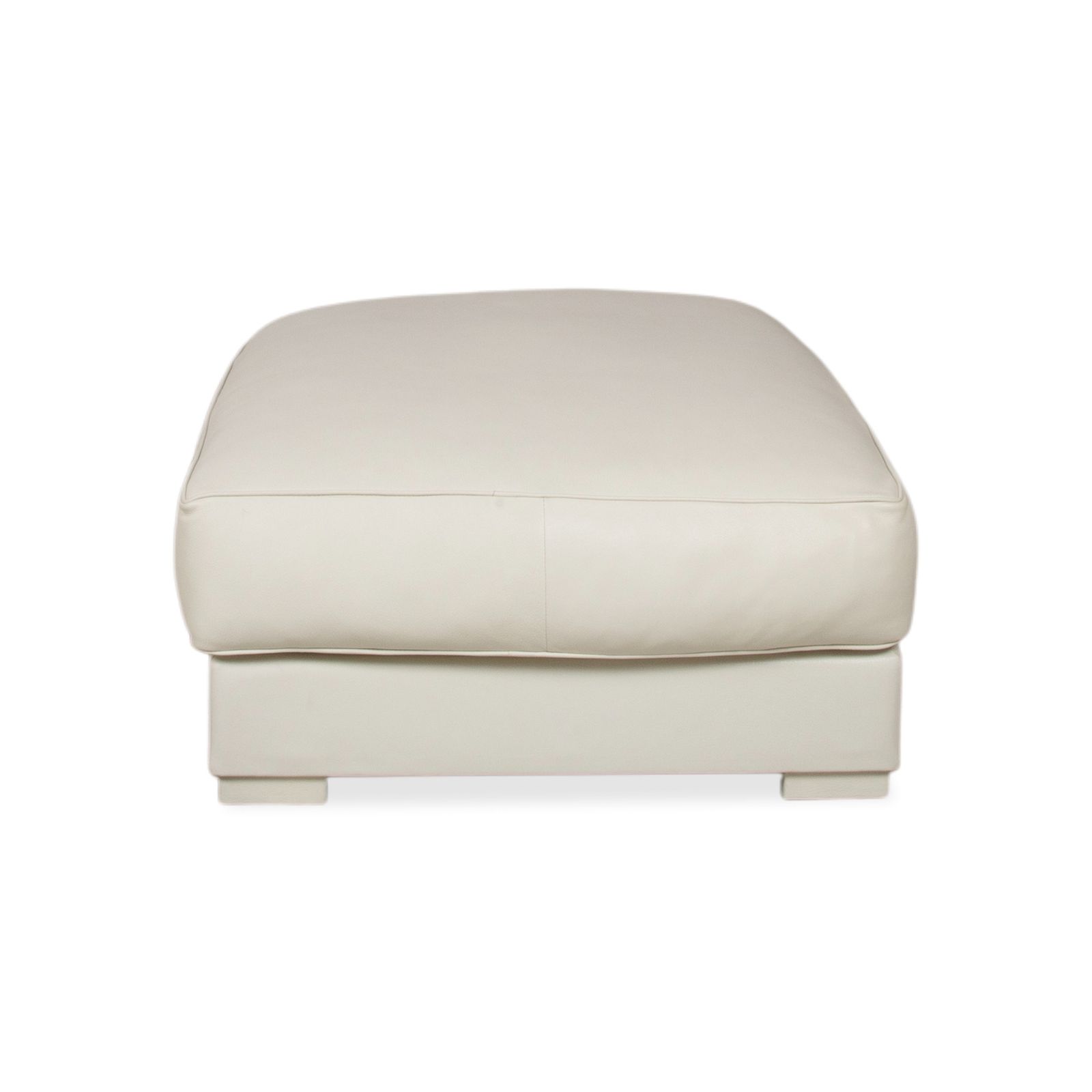 Tabouret Baxter en cuir blanc crème photo vintage