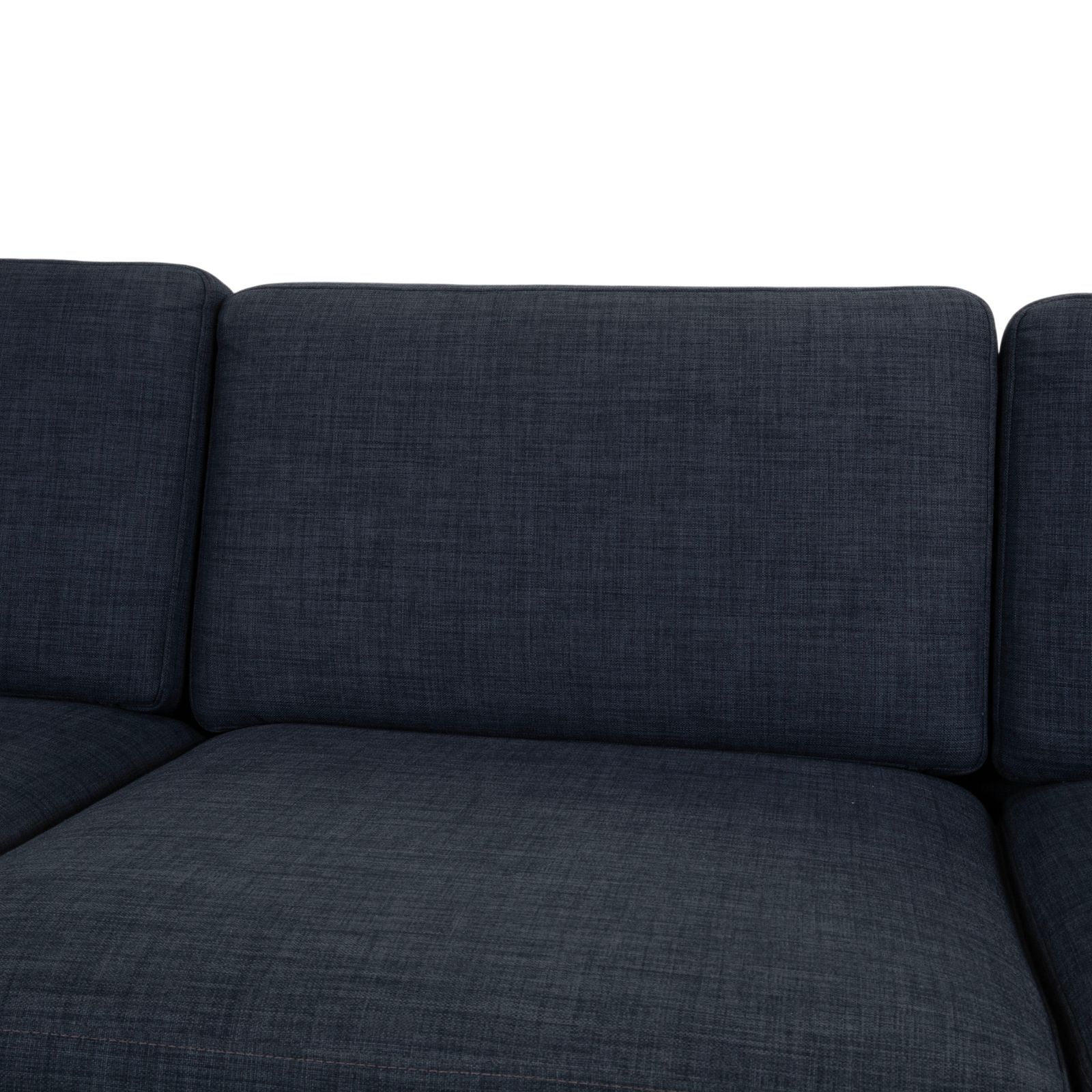 Canapé d'angle Bolia Scandinavia en tissu bleu photo for sale