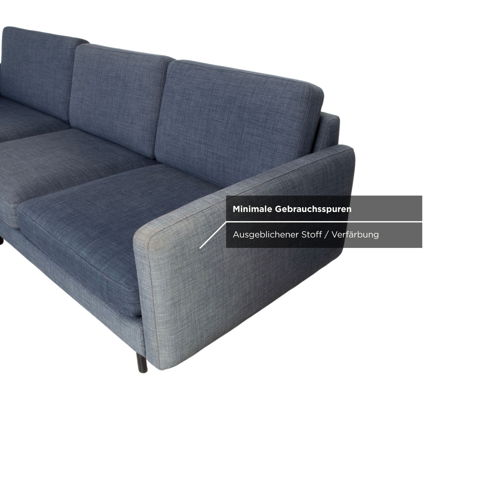 Canapé d'angle Bolia Scandinavia en tissu bleu photo vintage