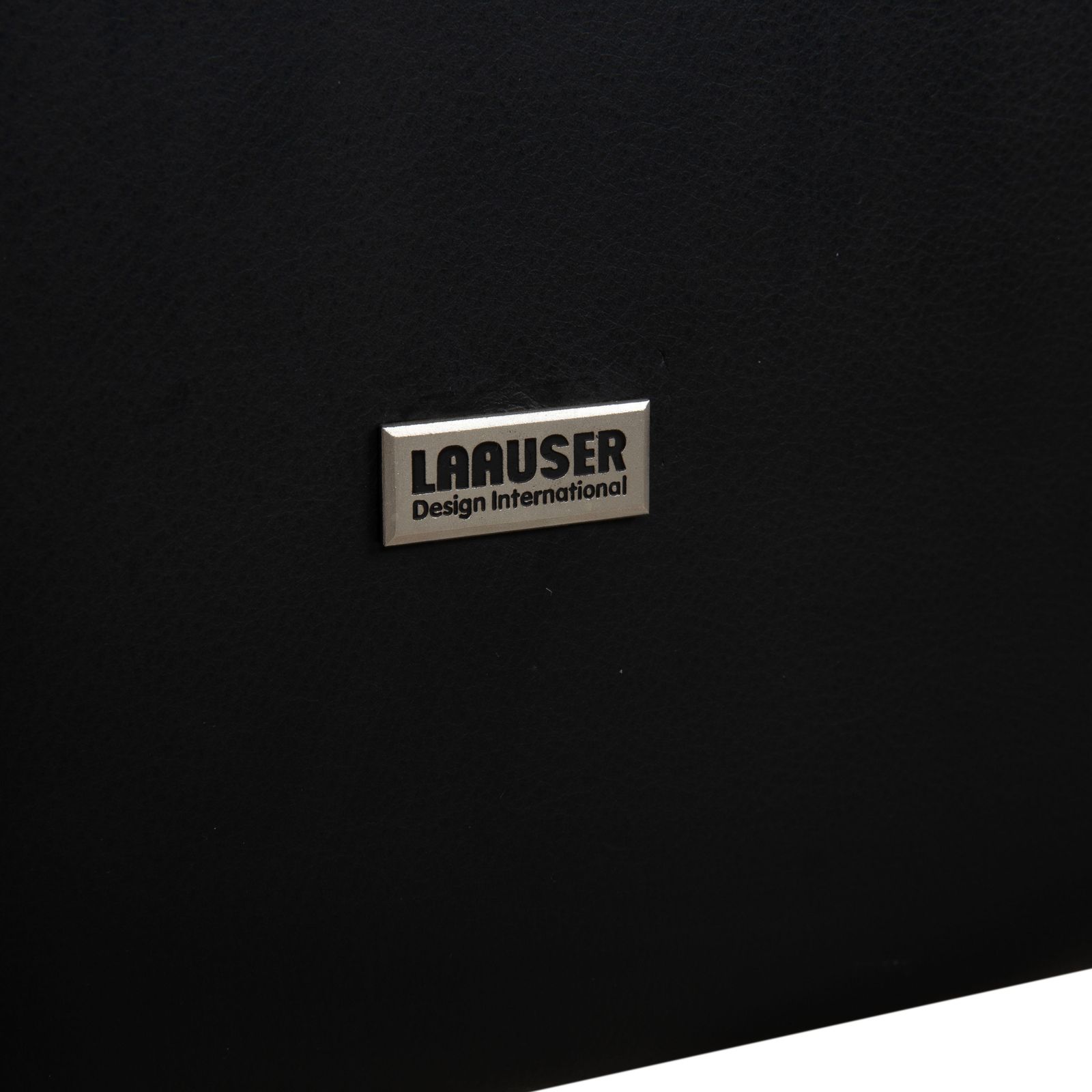 Fauteuil Lauuser Atlanta en cuir noir photo vintage
