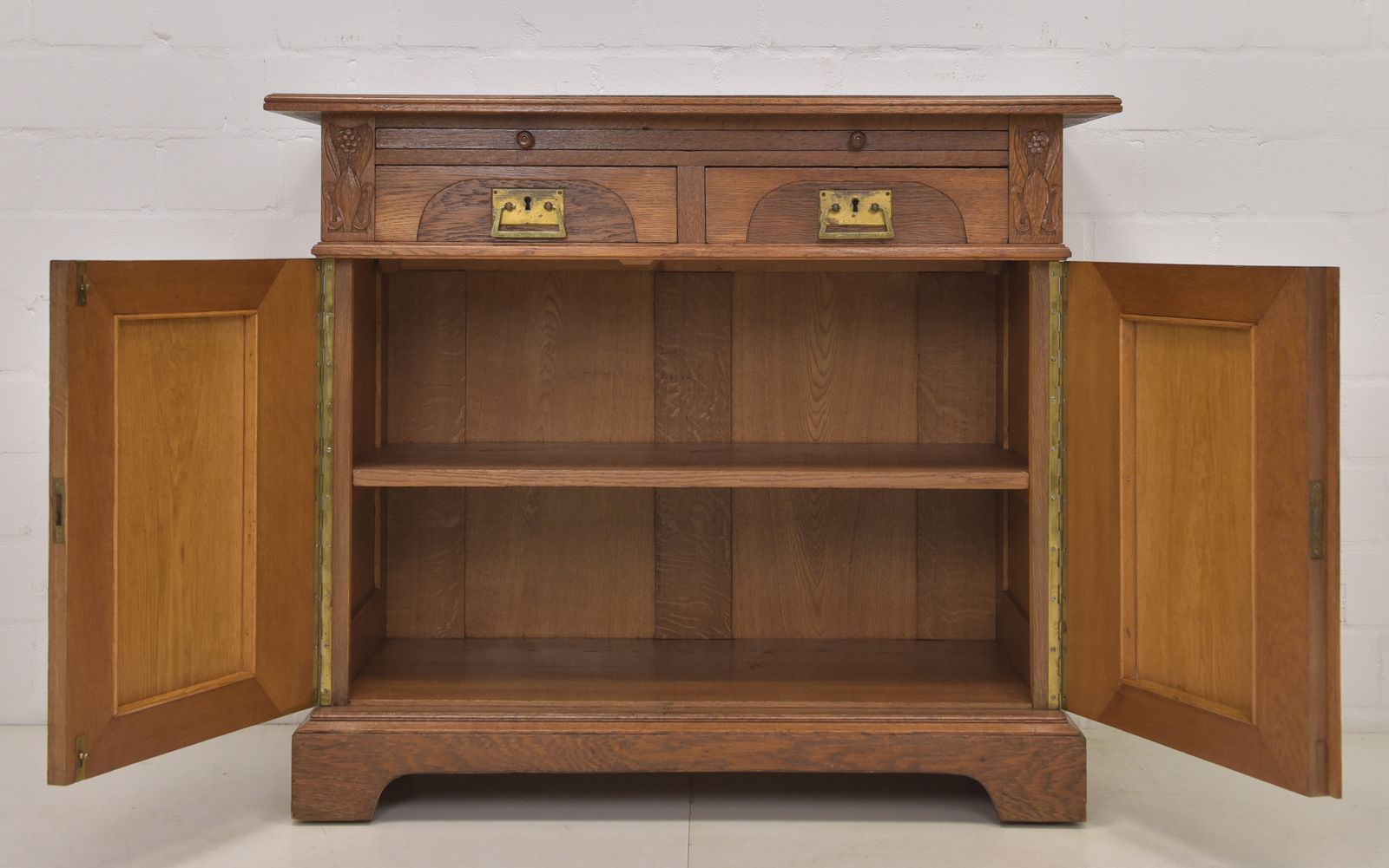Antique! Restored Art Nouveau Chest Of Drawers, Circa 1920, Oak Cabinet photo for sale