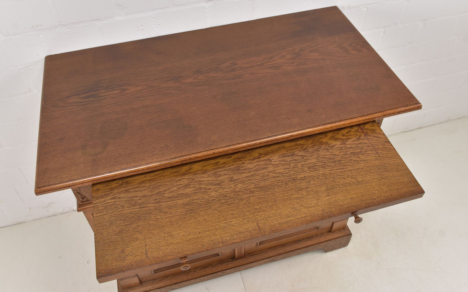 Antique! Restored Art Nouveau Chest Of Drawers, Circa 1920, Oak Cabinet photo vinterior