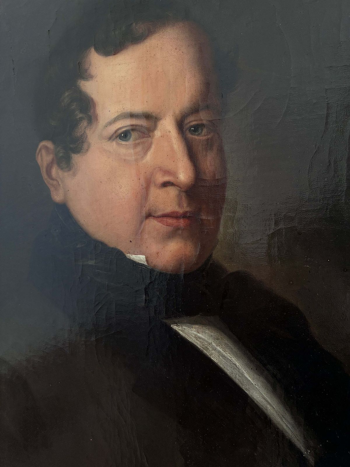 Antique Original Oil Painting Of A German Opera Tenor, Large 19th Century Portrait photo vinterior