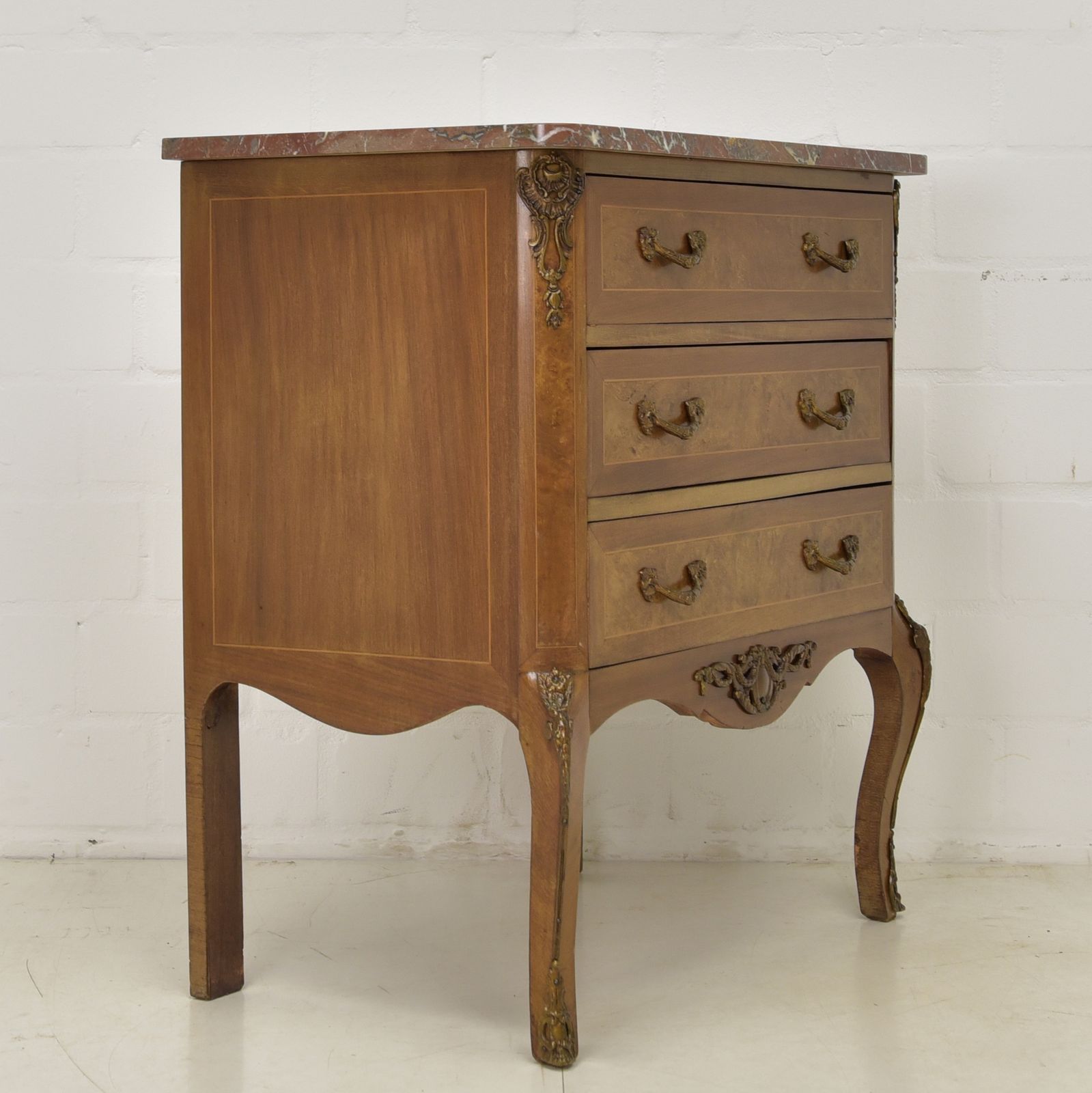 Furniture Antique! Small Restored Mahogany Chest Of Drawers, Narrow photo