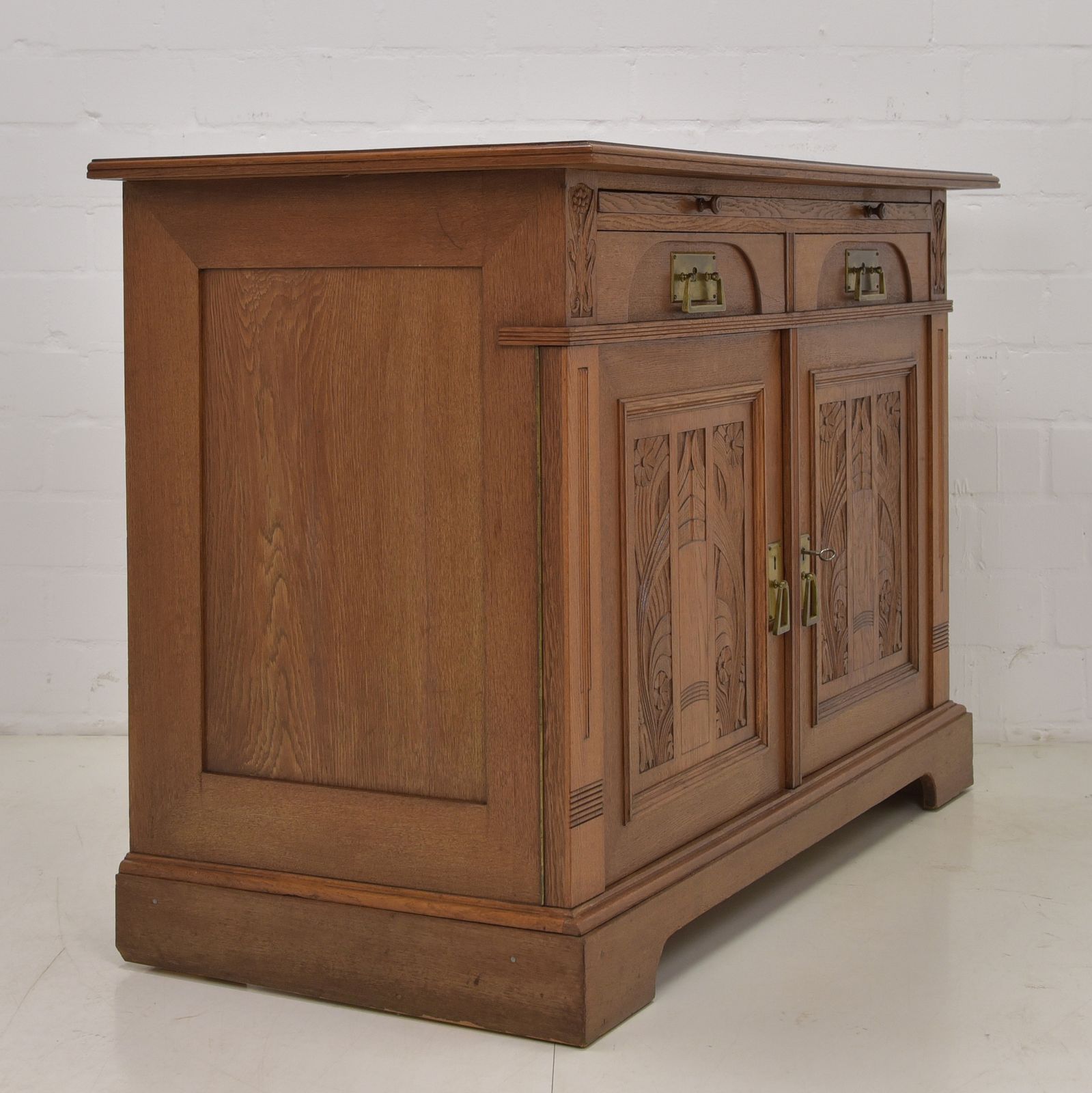 photo for sale Antique! Restored Art Nouveau Oak Sideboard, Chest Of Drawers, Cabinet