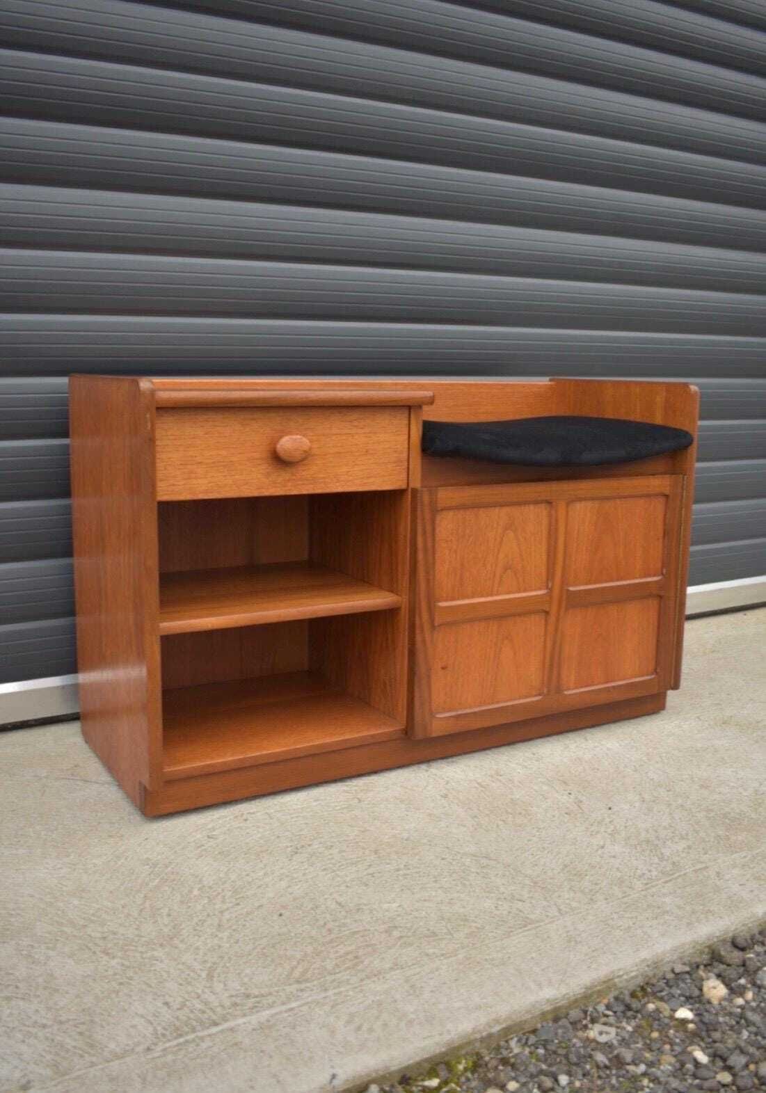Mid Century Nathan Telephone Table/ Cabinet photo for sale