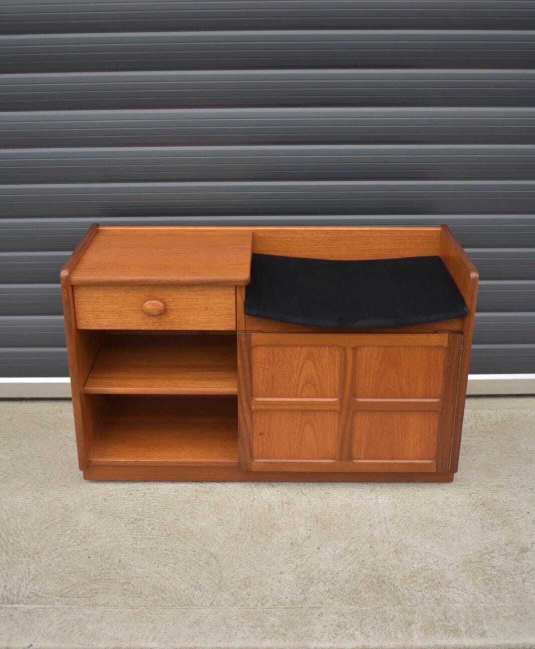 Mid Century Nathan Telephone Table/ Cabinet photo Furniture