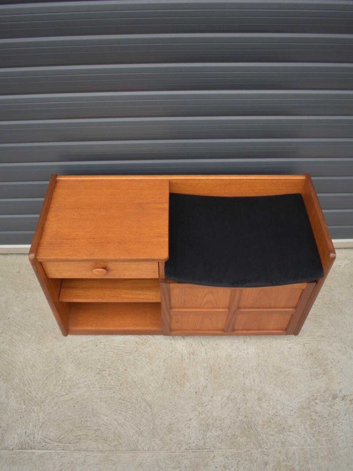 Mid Century Nathan Telephone Table/ Cabinet photo 275.0