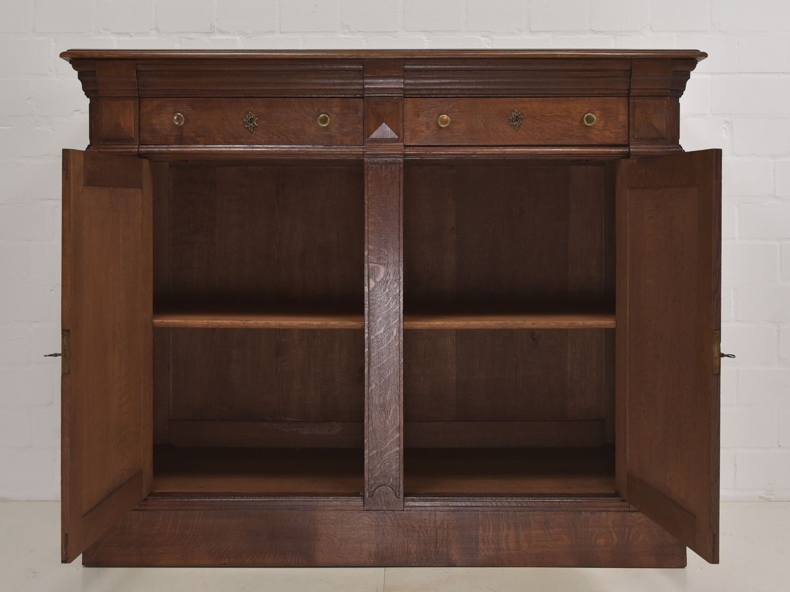 Antique! Restored Tall Chest Of Drawers, Gründerzeit Style, Solid Oak, Cabinet, Sideboard photo for sale
