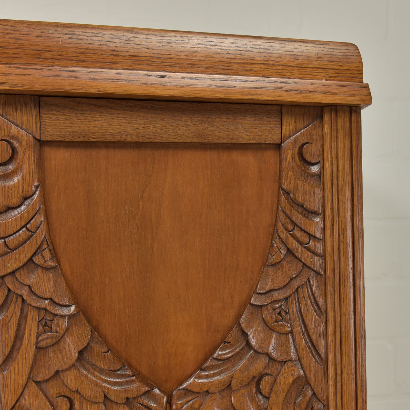 Antique! Restored Art Deco Wardrobe, Oak And Walnut, Hall Wardrobe photo vintage