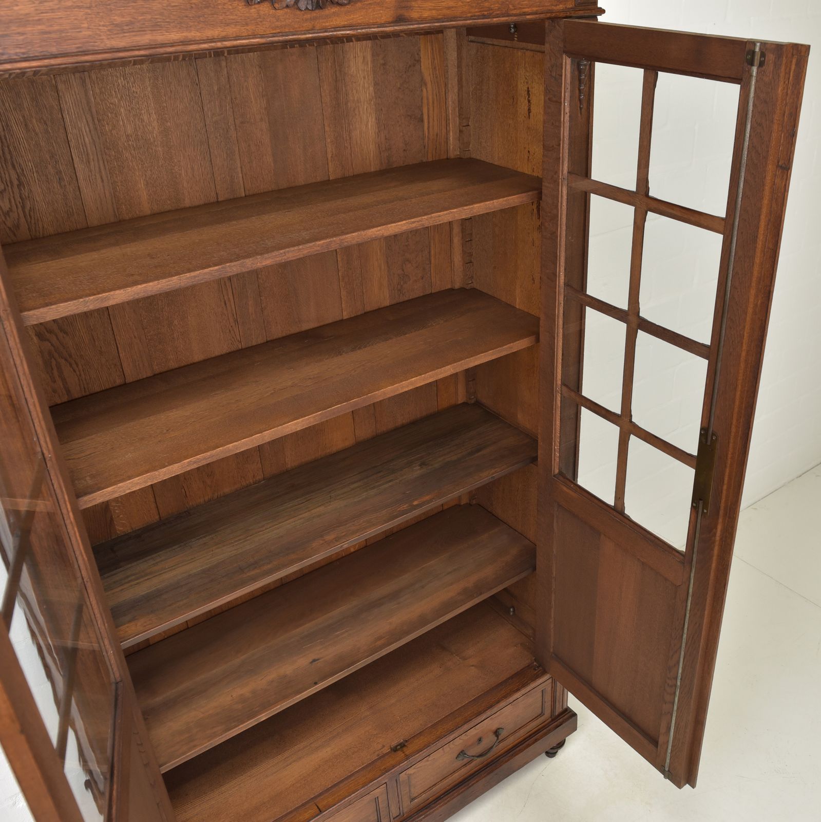 Antique! Restored Art Nouveau/Art Deco Oak Bookcase/Display Cabinet photo 1546.0