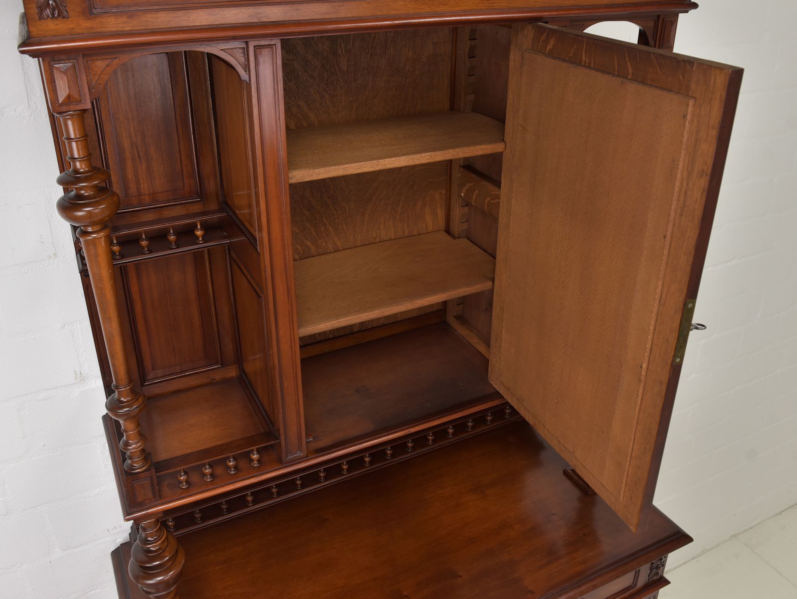 Antique! Restored Mahogany Buffet Cabinet, Gründerzeit/Historicism Period, 1 Of 2 photo Furniture