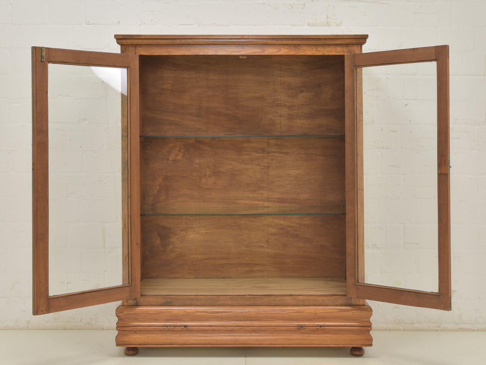 Antique! Small Restored Softwood Art Nouveau Display Cabinet, Circa 1920. photo for sale