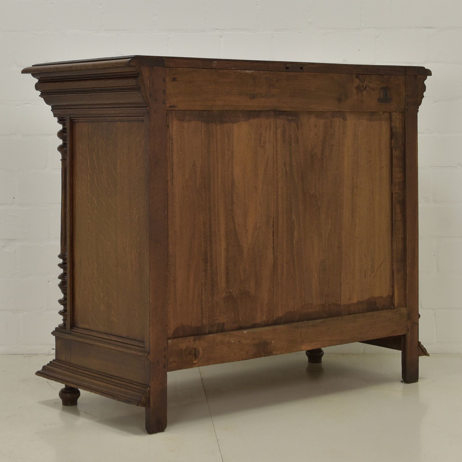 998.0 Antique! Restored Solid Oak Chest Of Drawers/Sideboard, Gründerzeit Style Cabinet photo