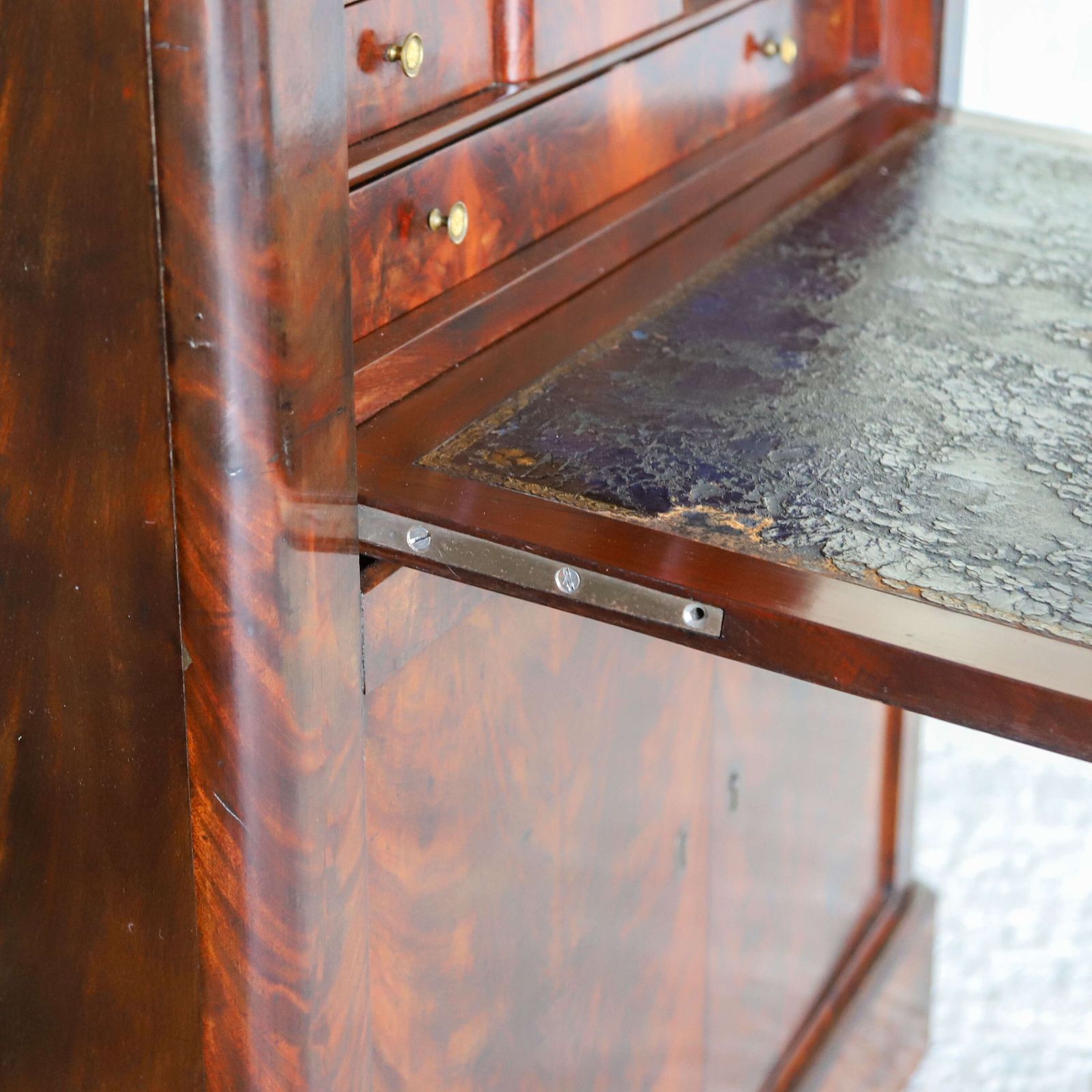 photo for sale 19th C All Original French Secrétaire à Abattant Cabinet   Marble Top & Secret Drawers