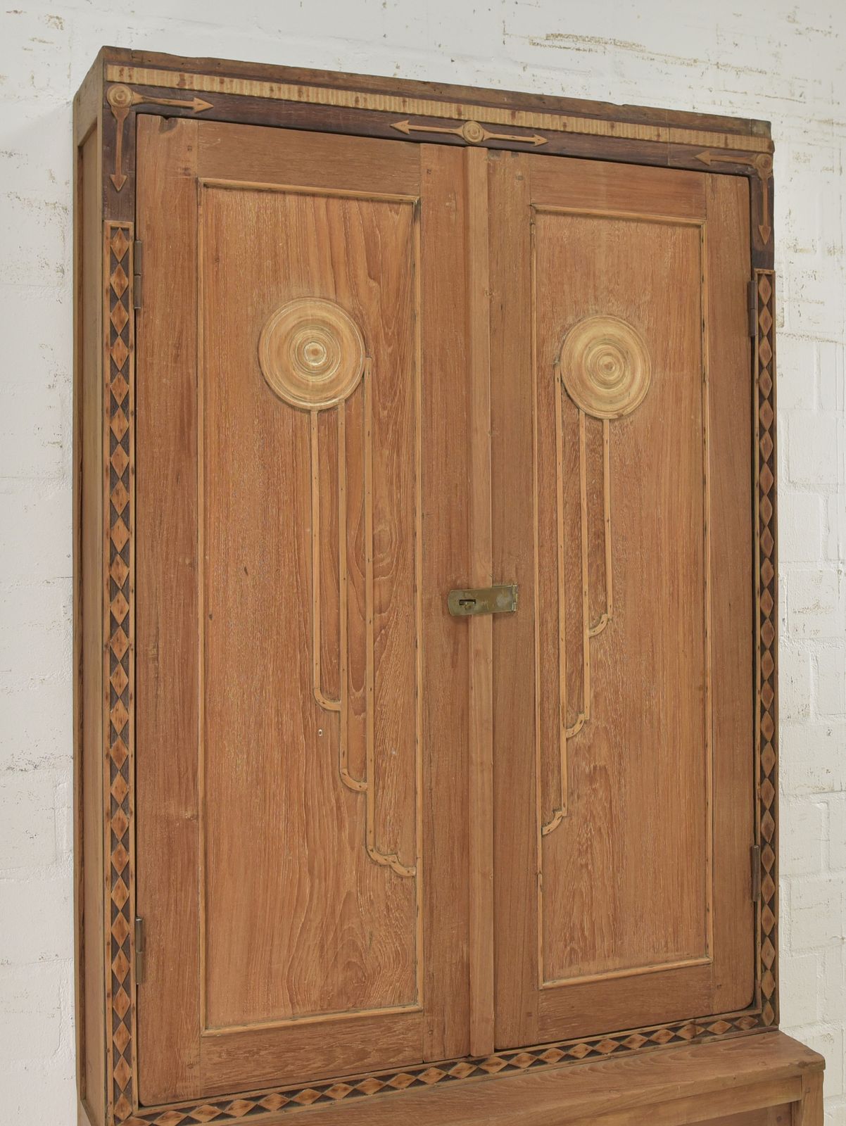 Antique! Narrow Art Deco Cabinet, Restored, Display Case, Collector's Cabinet, 1 Of 2 photo vintage