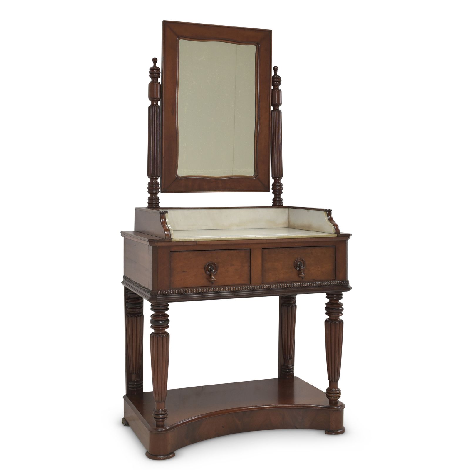 Antique! Mirrored Chest Of Drawers, Restored Mahogany; Vanity Unit, Louis Philippe Console