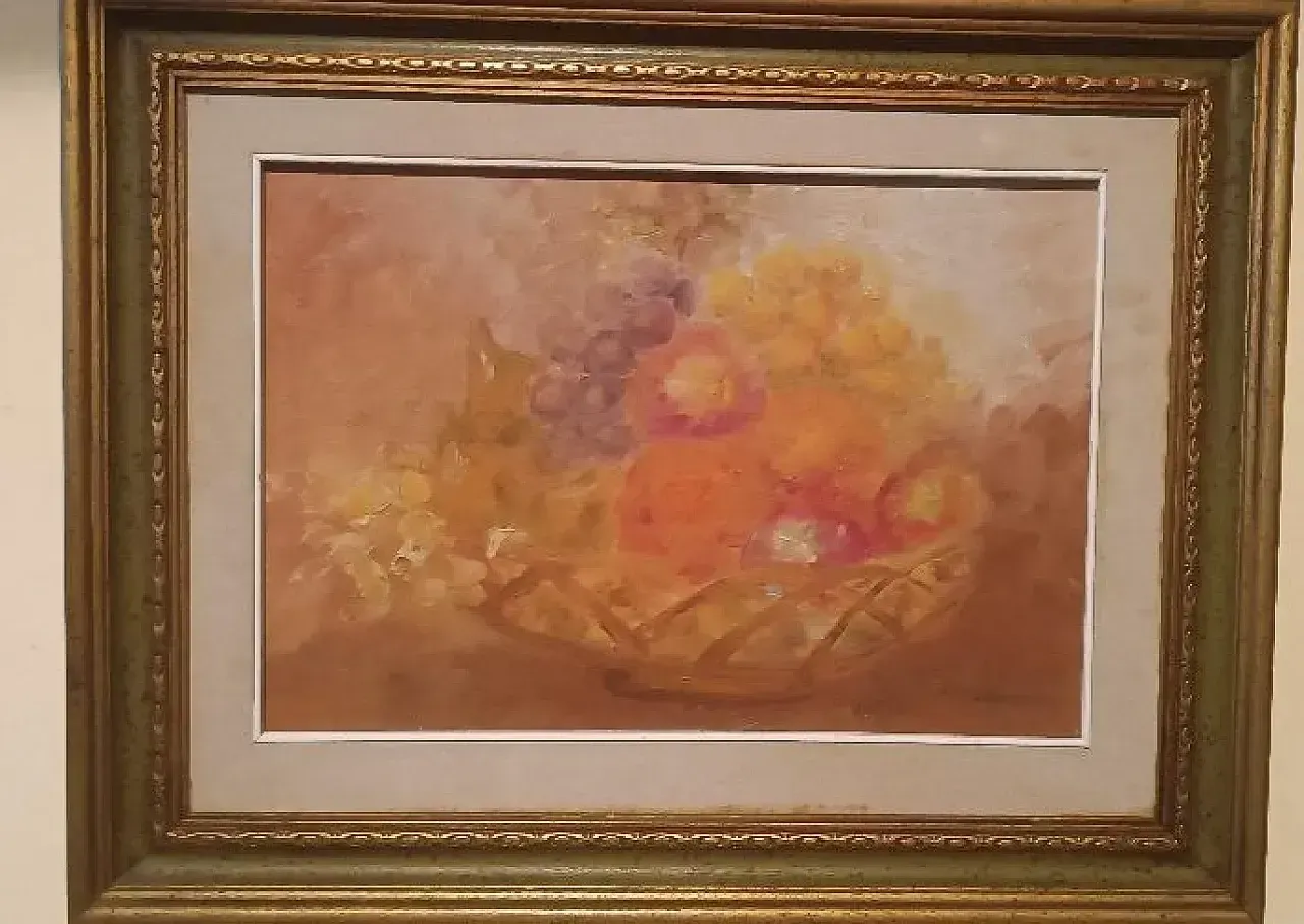 Sill Life By Guido Guidi, Oil On Canvas, 20th Century photo Art