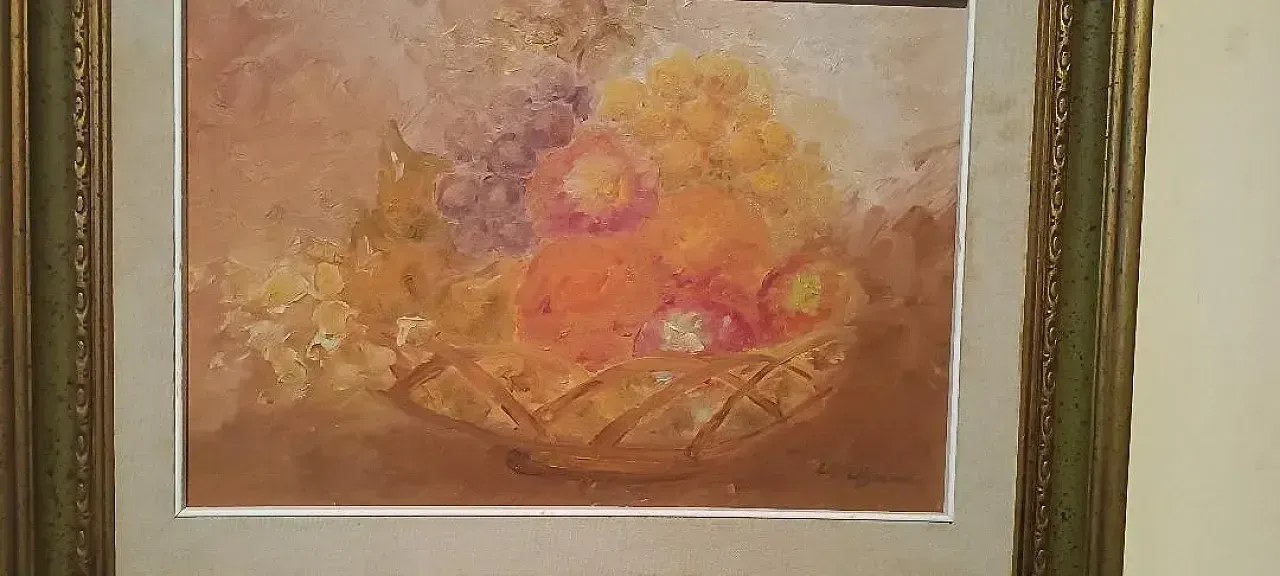 Sill Life By Guido Guidi, Oil On Canvas, 20th Century photo vinterior