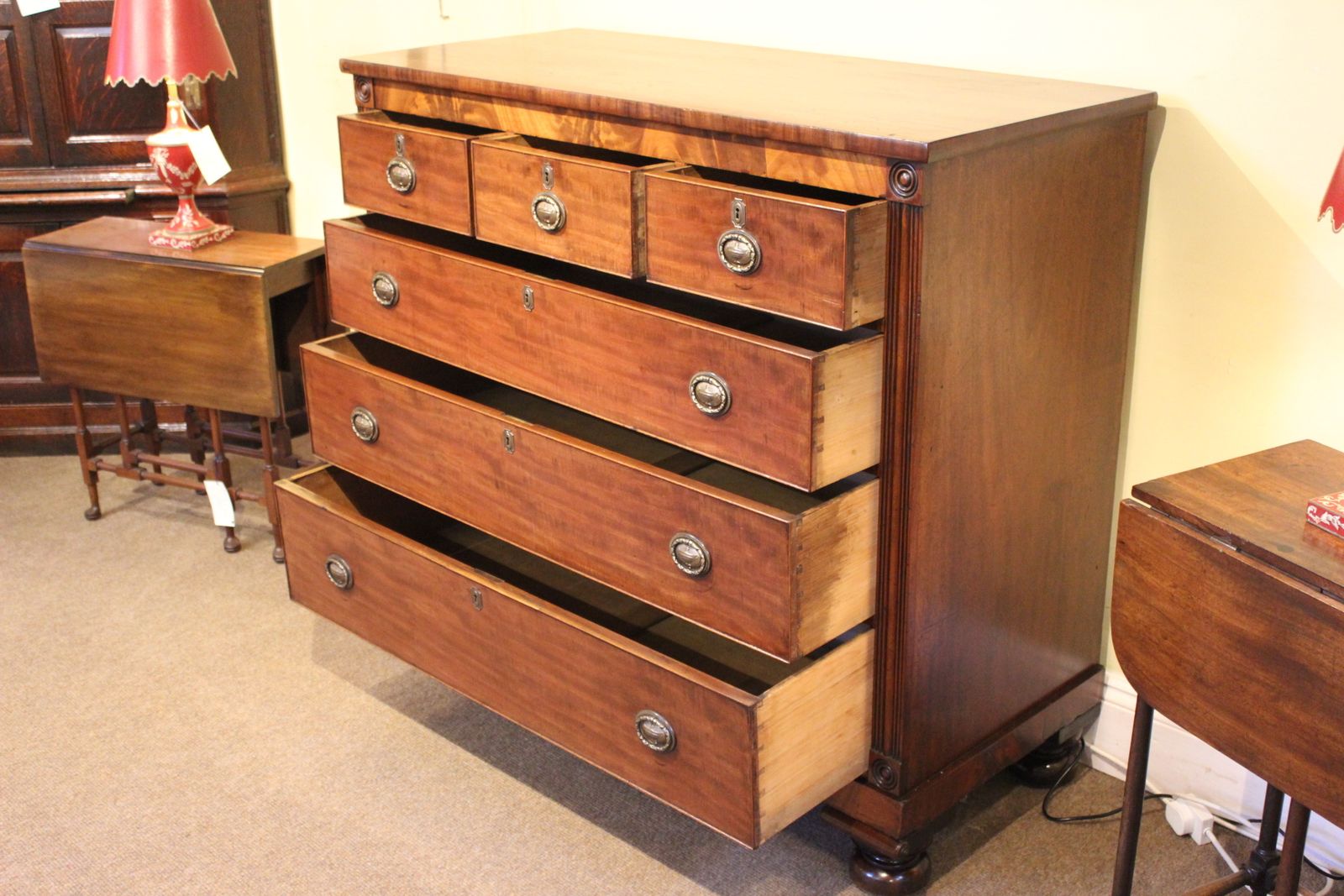 19thc. Scottish Mahogany Chest Of Drawers photo furniture