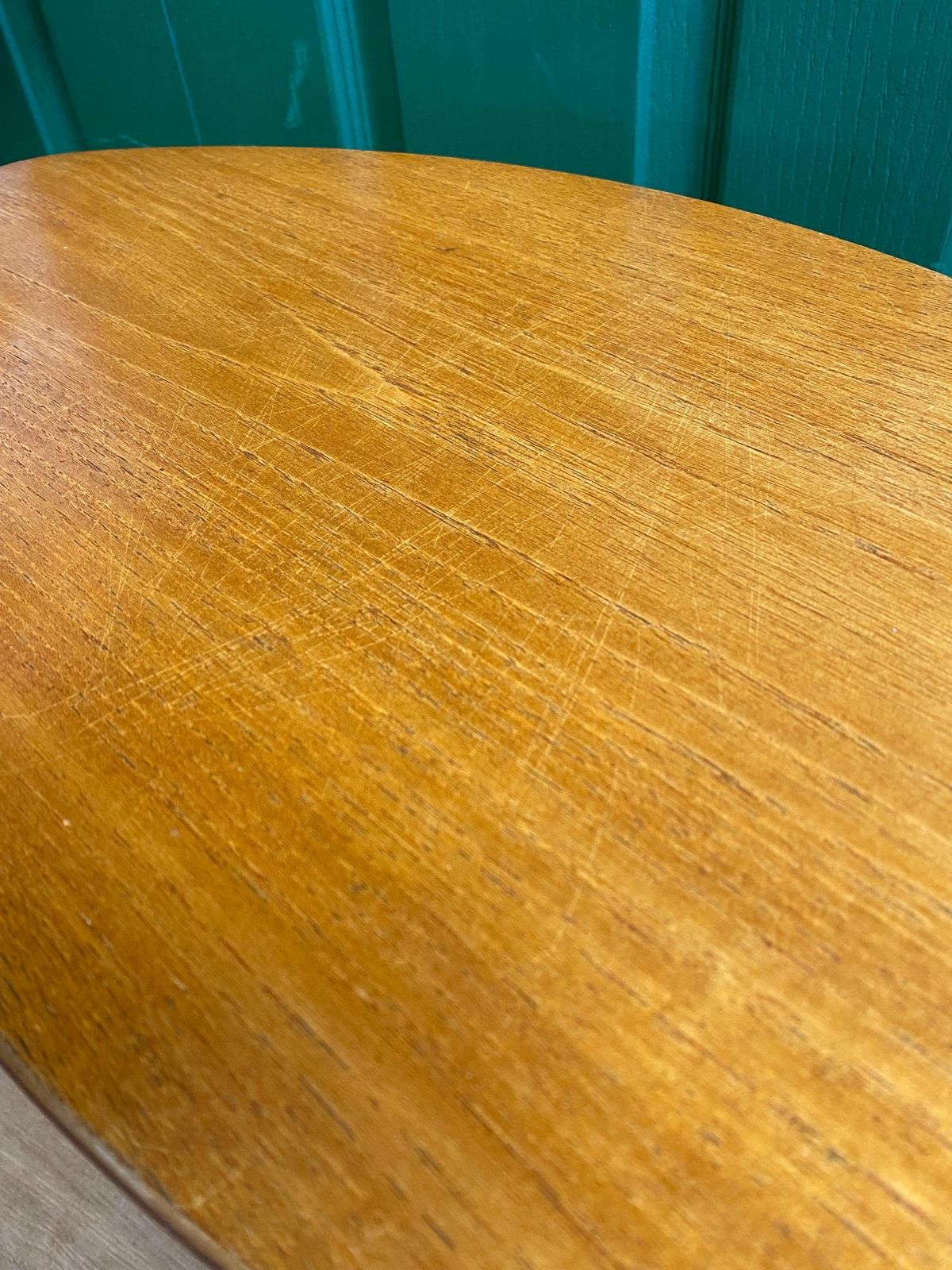 photo for sale Mid Century 1960s Danish Style Teak Nathan Trinity Circular Glass Coffee Table Nest Of Tables