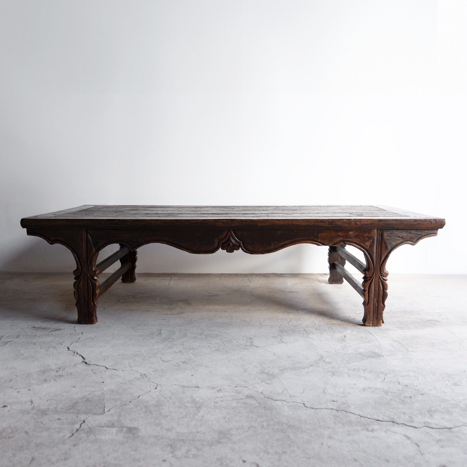 Antique Chinese Elm Low Table / Day Bed, Large Coffee Table, 19th Century photo Furniture