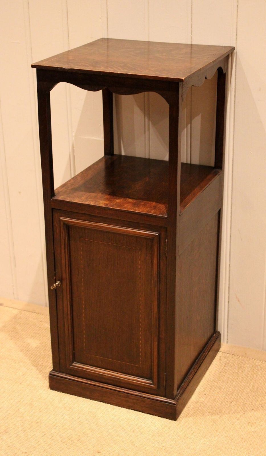 Edwardian Oak Bedside Cabinet photo buy