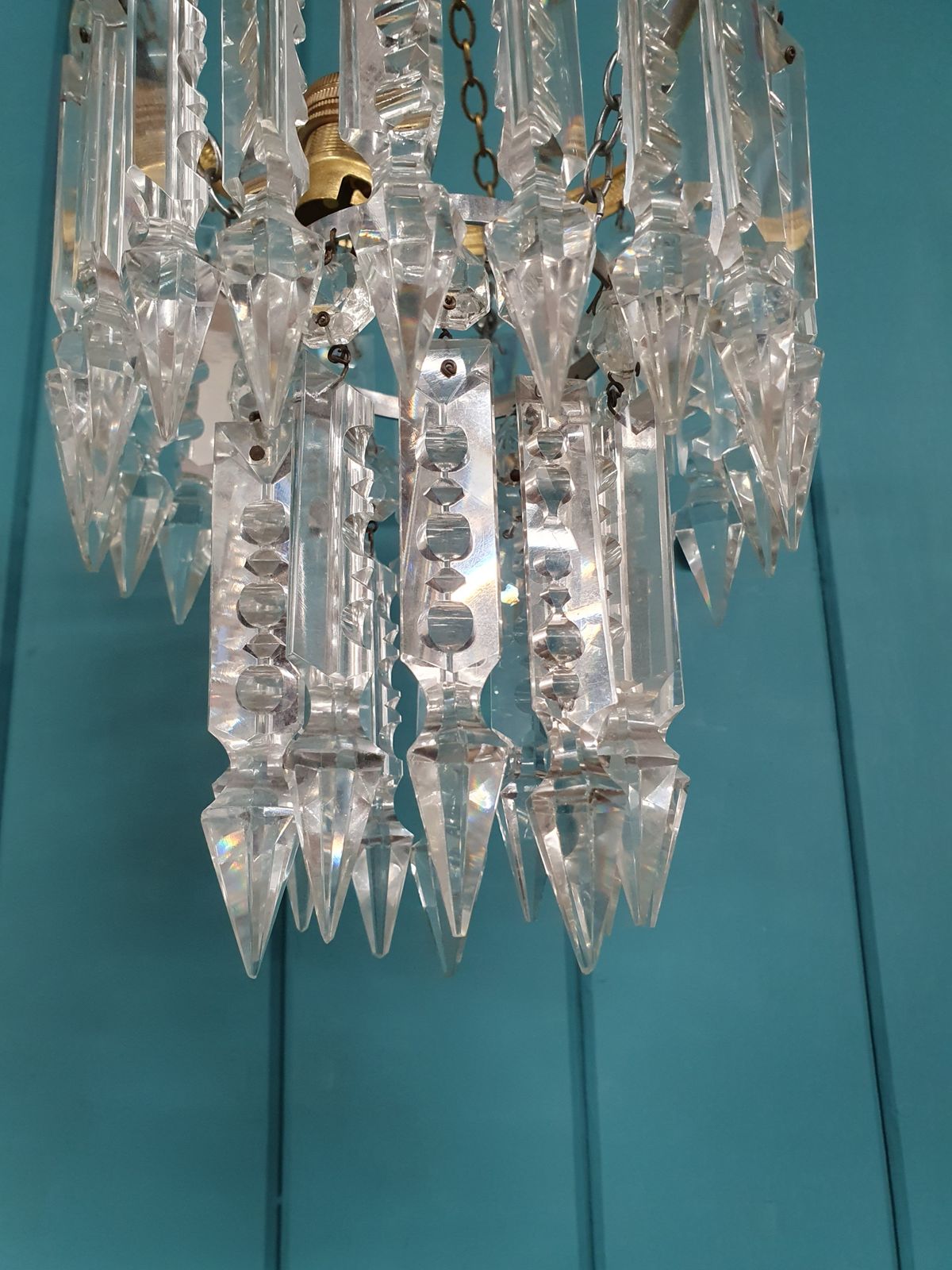 Early 20th Century Small Lustre Chandelier 9" photo 280.0