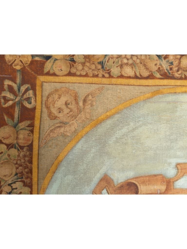 photo for sale A Monumental Italian Devotional Painted Tapestry, 18th Century