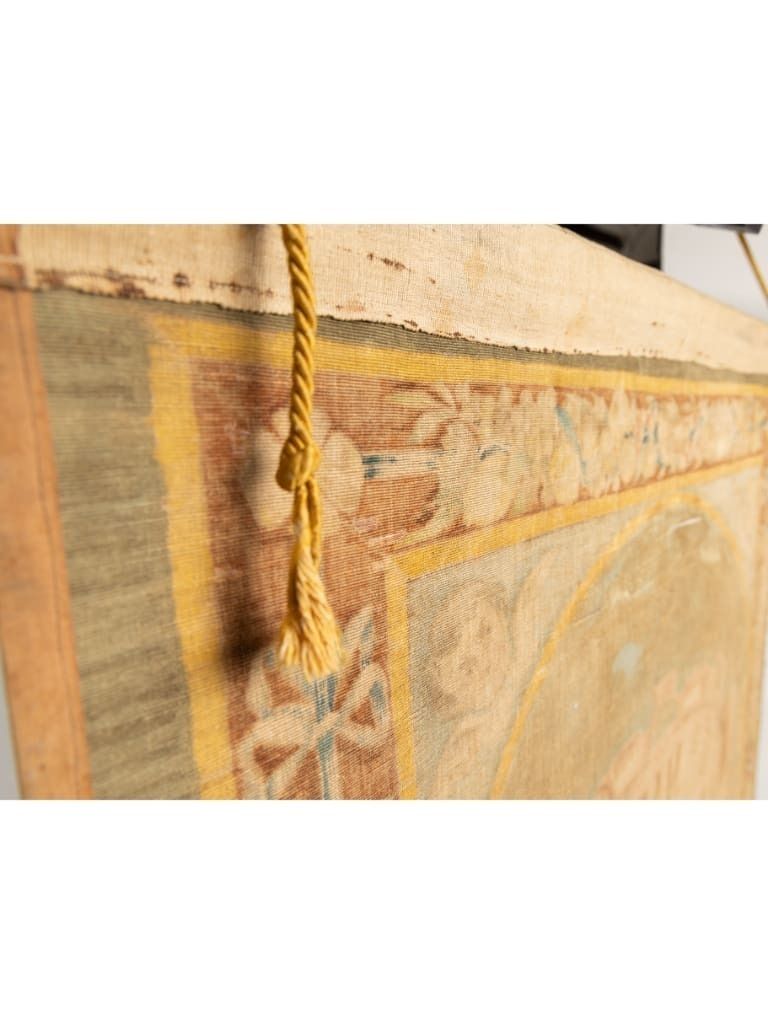 photo vintage A Monumental Italian Devotional Painted Tapestry, 18th Century