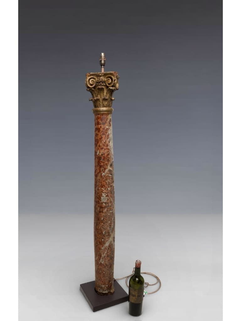 photo furniture A Fine Pair Of Neoclassical Floor Standing Corinthian Column Lamps