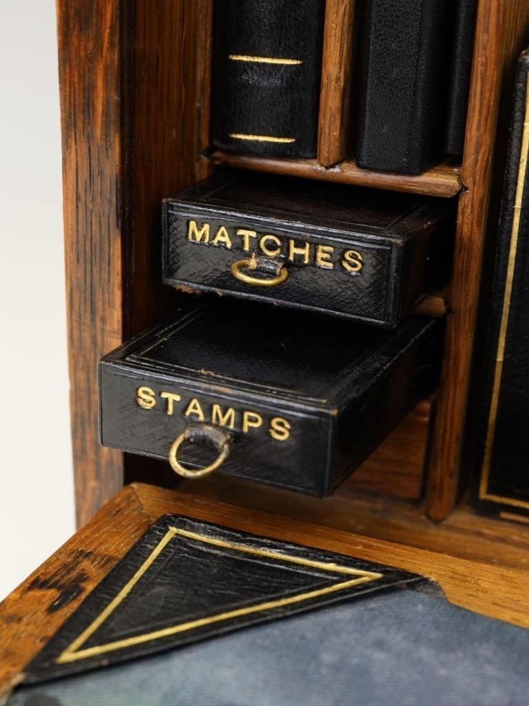 photo vinterior Houghton & Sons Oak Campaign Stationery & Dispatch Chest