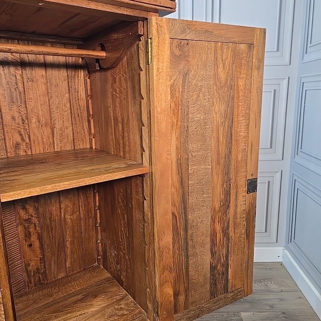 photo vintage Barker & Stonehouse Wardrobe Flagstone Tallboy Chest Drawers Cabinet Compactum