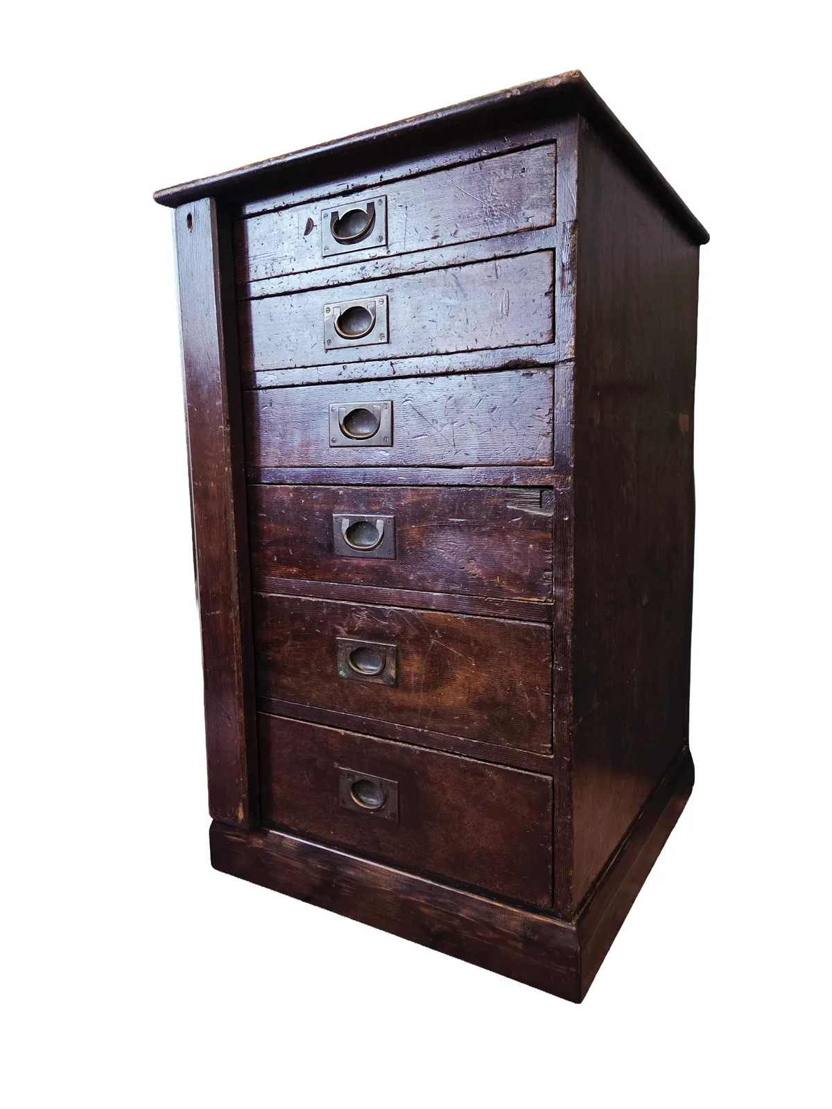 Early 20th Century Industrial Pine Drawers   6 Drawer Filing Cabinet photo for sale