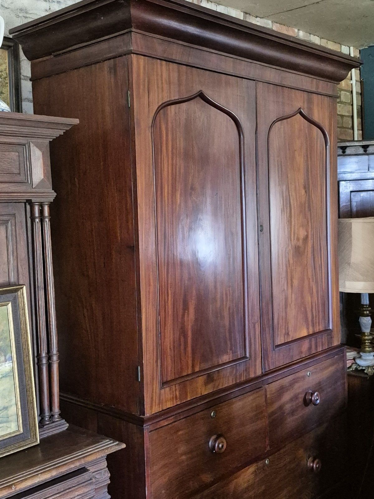 photo buy A Glorious Victorian Mahogany Country House Linenpress Larder Sold By Christies