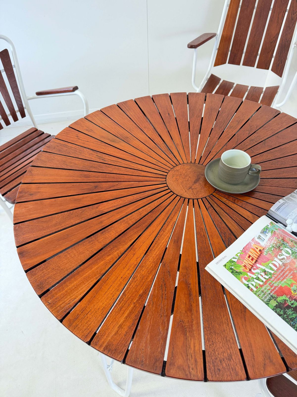 Danish Daneline Teak Garden Table & 4 Chairs photo for sale