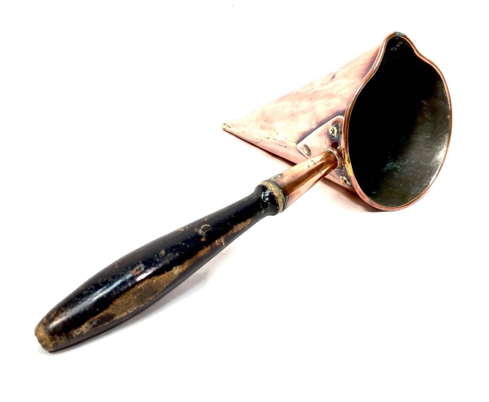 Antique Victorian Metal 19th Century Copper Ale Muller Warmer With Handle photo furniture