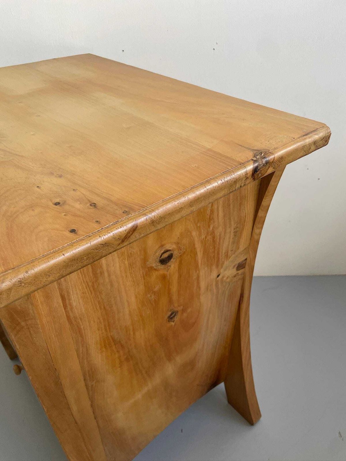 Quirky Contemporary Wooden Nightstand Bedside Table With Drawers photo vinterior