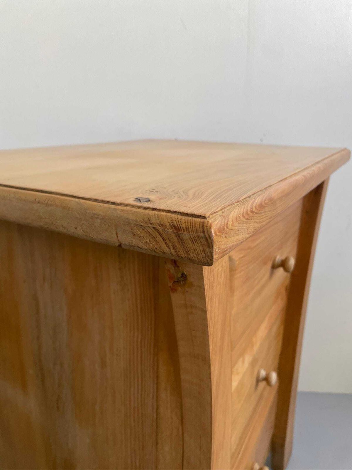 Quirky Contemporary Wooden Nightstand Bedside Table With Drawers photo vintage