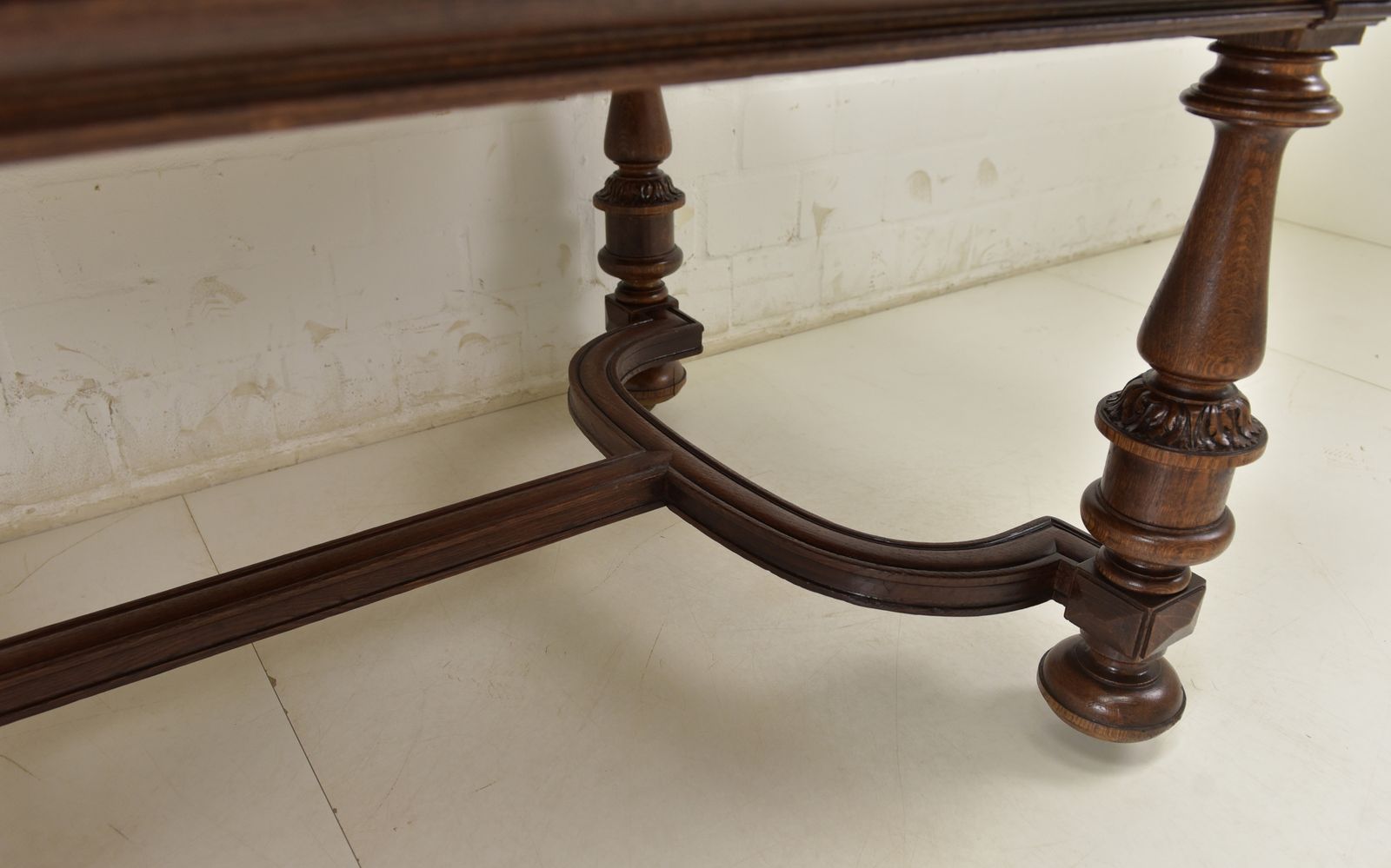 Antique! Restored Solid Oak Dining Table, 148 X 105 Cm, Gründerzeit/Historicism Style photo buy