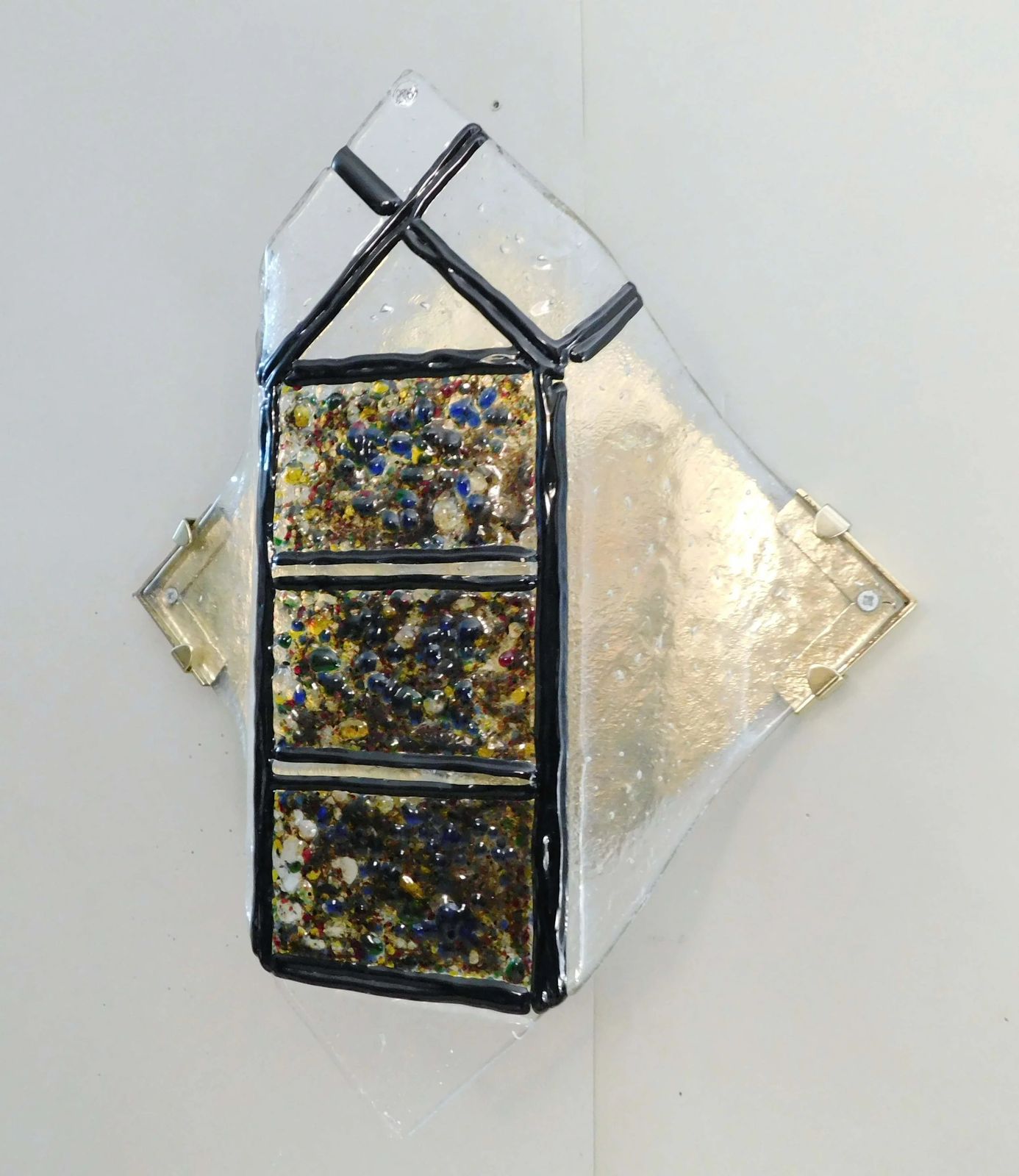 Pair Of "Rombo" Brutalist Murano Sconces photo 2432.0