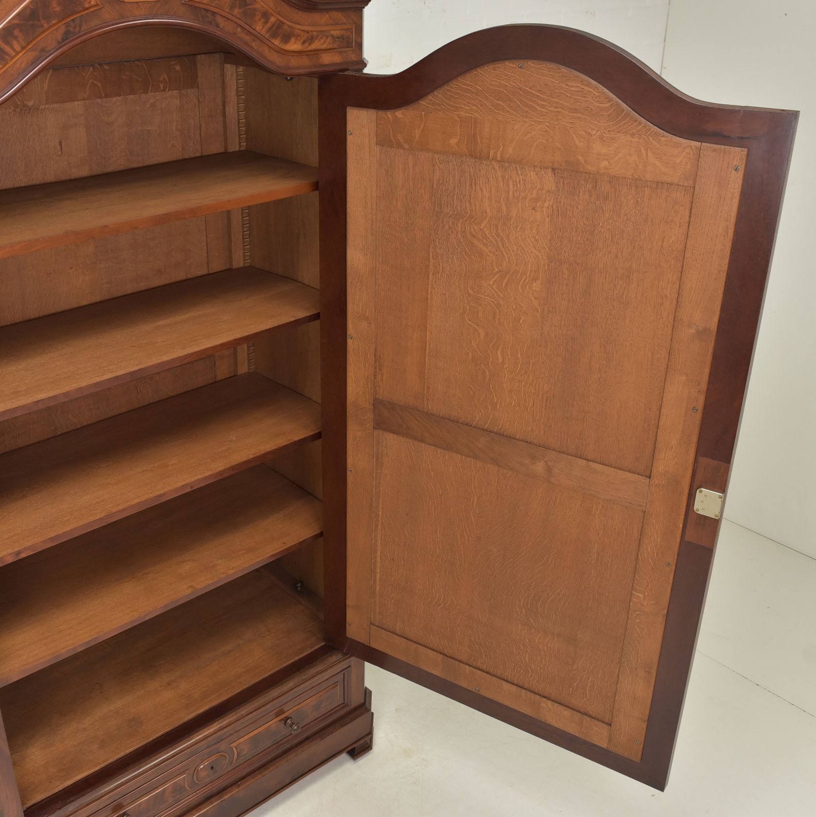 Antique! Single Door Wardrobe, Restored Mahogany, Louis Philippe Style, Hall Wardrobe photo 1659.0